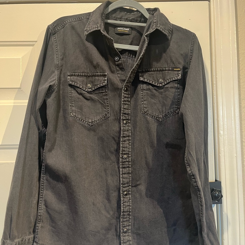 Jack & Jones Men's Charcoal Shirt Jacket